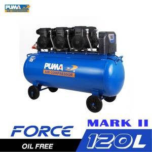 ปั๊มลมไร้น้ำมัน PUMA FORCE-120 MARK II 1450W.x3 ถัง 120 ลิตร